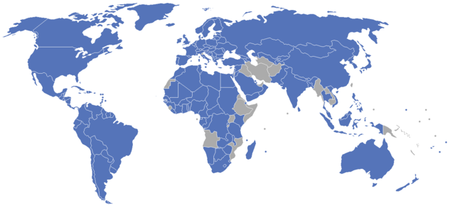 Países firmantes del Convenio de Berna